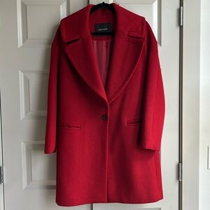 Red Zara coat